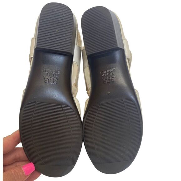 SAS SUNTIMER - PEARL BONE Tripad Comfort Block Heel Sandals Size 7.5 - Picture 6 of 6